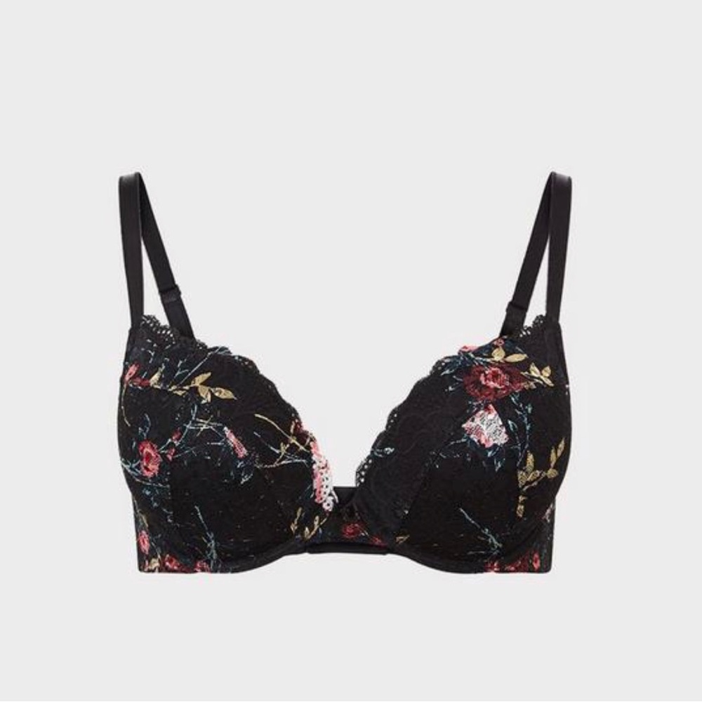 Torrid Floral Push-Up Plunge Bra